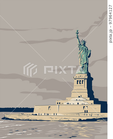 Statue of Liberty in the Statue of Liberty National Monument WPA Poster Art 97964127