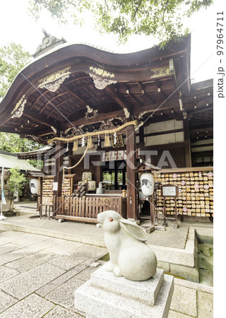 京都岡崎神社　うさぎ神社　東天王岡崎神社　京都観光スポット 97964711