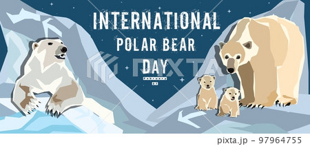 International Polar Bear Day vector. Polar Bear Day Poster or banner February 27. Important day 97964755