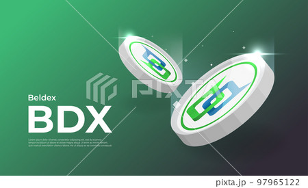 Beldex (BDX) coin cryptocurrency concept banner. 97965122