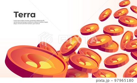 Terra (LUNA) cryptocurrency concept banner background. 97965180