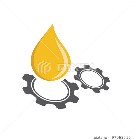 gear lubrication oil vector icon concept design gear lubrication oil vector icon concept design 97965319