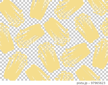 Cute enoki mushroom pattern / hand-drawn illustration material 97965623