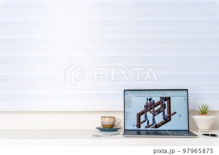 三次元CAD　立体的　3DCG　建築設備設計　電子混合水栓 97965875