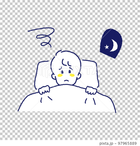 夜眠れず困っている若い男性 97965889