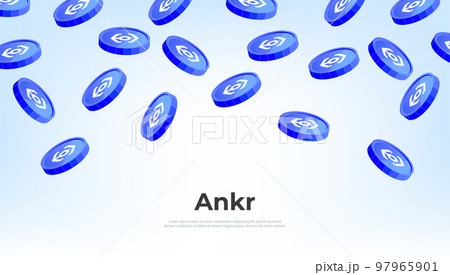 ANKR coin falling from the sky. ANKR...のイラスト素材 [97965901] - PIXTA