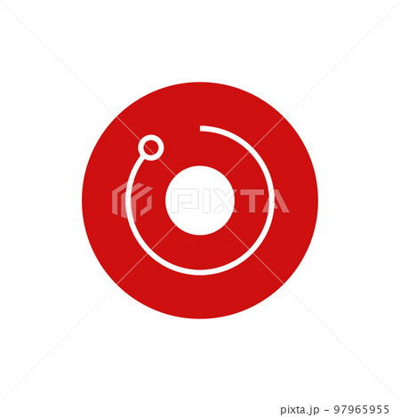 Render Token RNDR coin icon isolated on white Stock