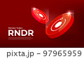 Render Token (RNDR) coin cryptocurrency concept banner background. 97965959
