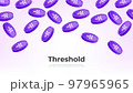 Threshold (T) coin falling from the sky. T cryptocurrency concept banner background. 97965965