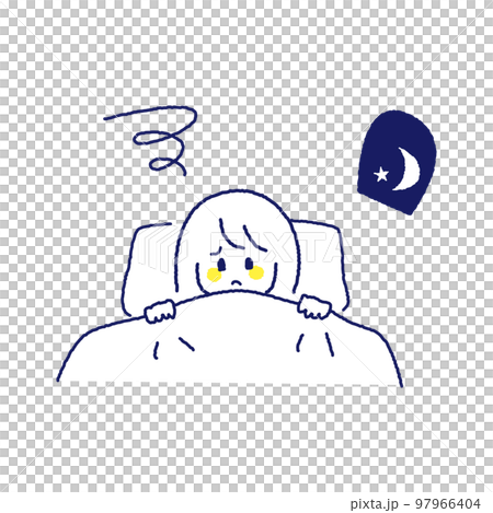 夜眠れず困っている女の子 97966404