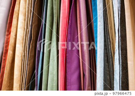 different types of curtains and fabrics hanging different types of curtains and fabrics hanging 97966475