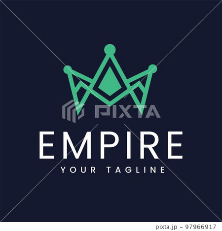 Luxury royal crown logo representing king or queen in simple and modern line art style. symbol of power. Vector illustration 97966917