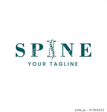 Spine word sign logo on letter I, symbol, icon, design template.medical logo 97966933