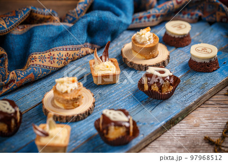 Delicious assorted mini dessert Delicious assorted mini dessert 97968512
