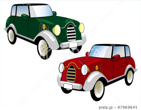 色違いの斜め前から見たクラシックカー 色違いの斜め前から見たクラシックカー 97969645