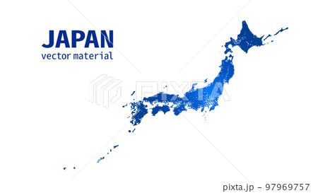 日本の電力、電気、エネルギーの日本地図の白背景画像ベクターイラスト素材 日本の電力、電気、エネルギーの日本地図の白背景画像ベクターイラスト素材 97969757