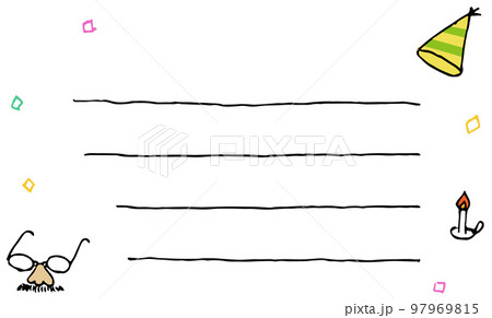 パーティセットのメッセージカード 97969815