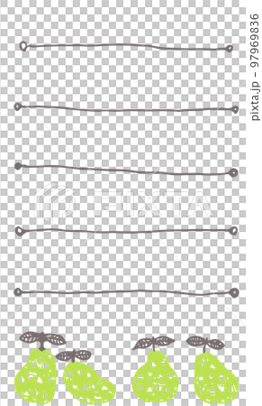 Scandinavian style pear message card 97969836