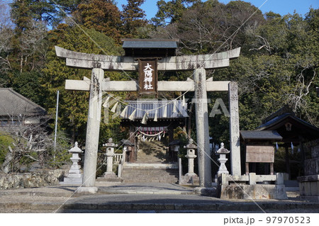 津山市の城東地区にある「大隅神社」：石鳥居 97970523