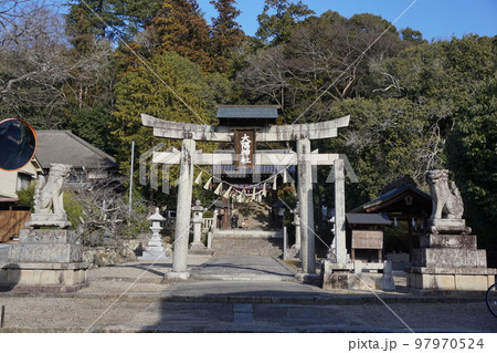 津山市の城東地区にある「大隅神社」:石鳥居 津山市の城東地区にある「大隅神社」:石鳥居 97970524