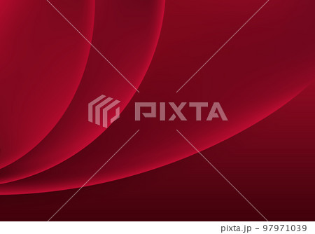 Abstract curved shapes overlapping paper style red background and texture 97971039