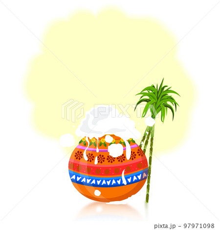 South Indian Harvest Festival Happy Pongal Celebration Greeting Background. South Indian Harvest Festival Happy Pongal Celebration Greeting Background. 97971098