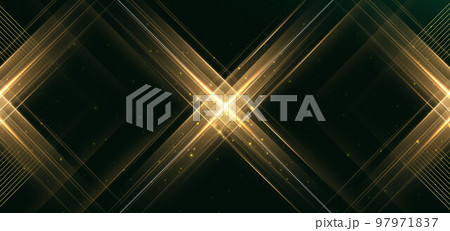 Abstract luxury golden lighting effect glowing on dark green background with lighting effect sparkle. Abstract luxury golden lighting effect glowing on dark green background with lighting effect sparkle. 97971837