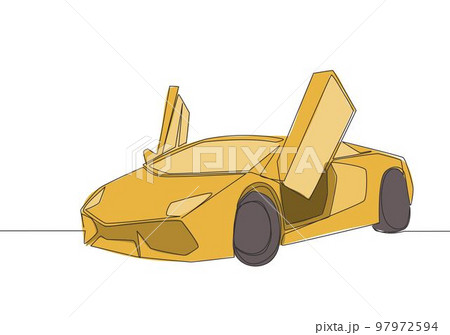 Black and white sketch of a sports car Stock Vector by ©galkajackdaw  115563130