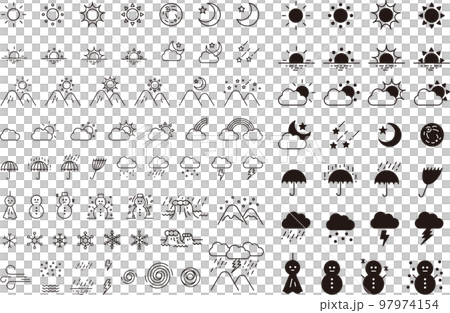 Weather icon set 97974154