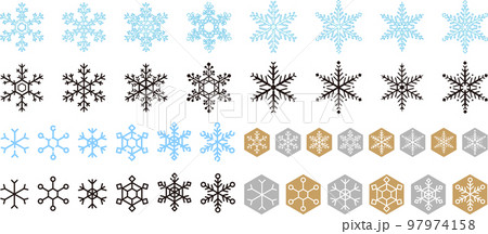 雪の結晶　冬　クリスマス 97974158
