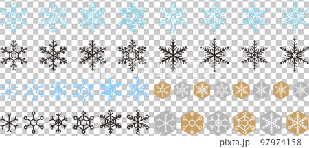 雪の結晶　冬　クリスマス 97974158