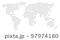 灰色のドット柄の世界地図（ヨーロッパ・アフリカ中心） 97974180