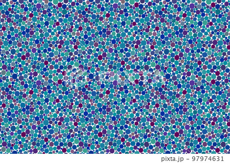 白地にややくすんだ青や紫のランダムで細かい水玉のシームレスパターン 97974631