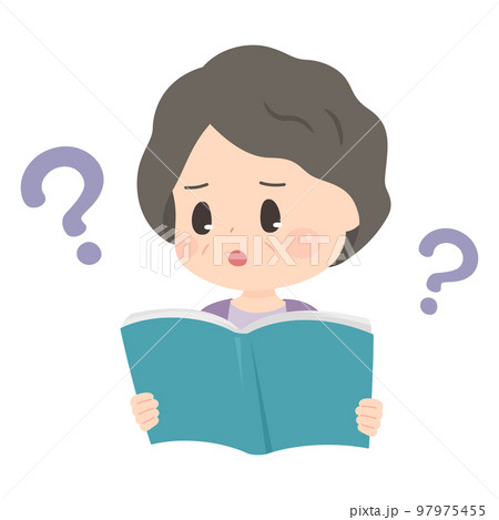 失語症のイラスト_失読 97975455