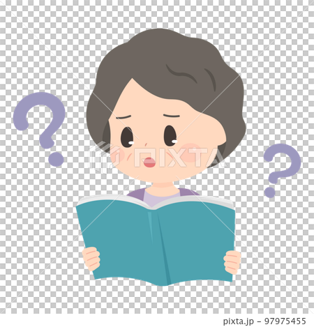 失語症のイラスト_失読 97975455
