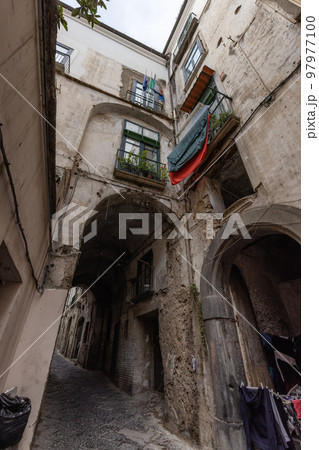 Old Urban Streets in a Downtown city of Salerno, Italy. Old Urban Streets in a Downtown city of Salerno, Italy. 97977100