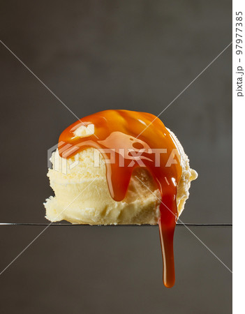 vanilla ice cream ball 97977385