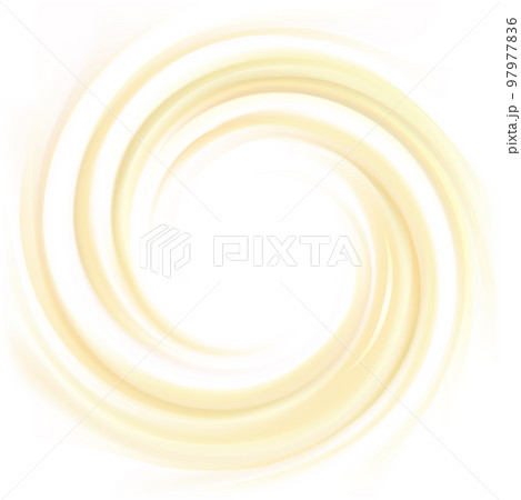 Vector yellow background of swirling creamy texture 97977836