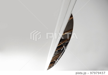 Process of stretch ceiling installation in room Process of stretch ceiling installation in room 97979437