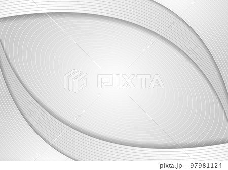 Grey white abstract tech corporate wavy linear...のイラスト素材 [97981124] - PIXTA