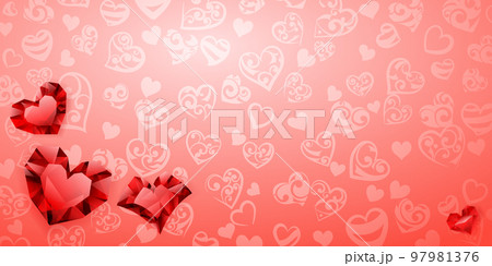 Background of hearts 97981376