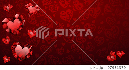 Background of hearts 97981379