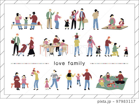 家族　イラスト素材集 97983117