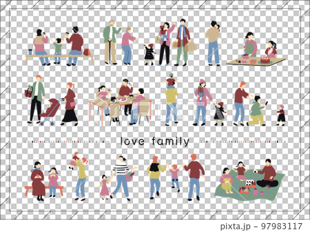 家族　イラスト素材集 97983117