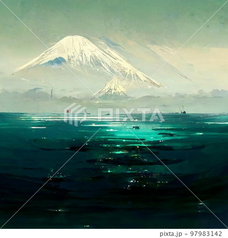 山と海が美しい風景 97983142