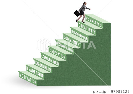 Career ladder concept with key skills Career ladder concept with key skills 97985125