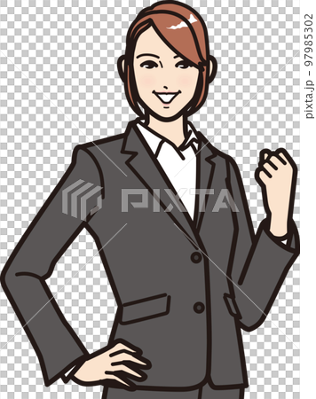 Guts pose job hunting student / business woman 97985302