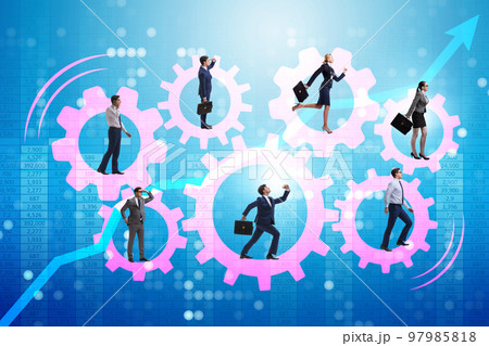 Business people in teamwork concept Business people in teamwork concept 97985818