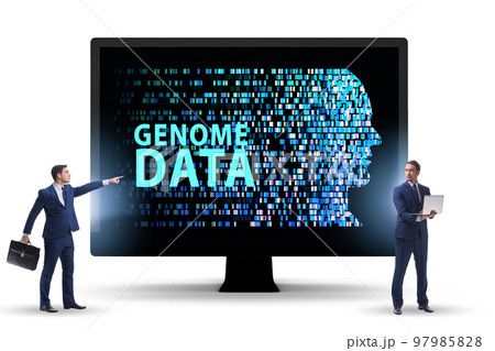 Businessman in genome data concept Businessman in genome data concept 97985828