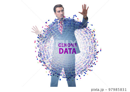 Businessman in genome data concept Businessman in genome data concept 97985831